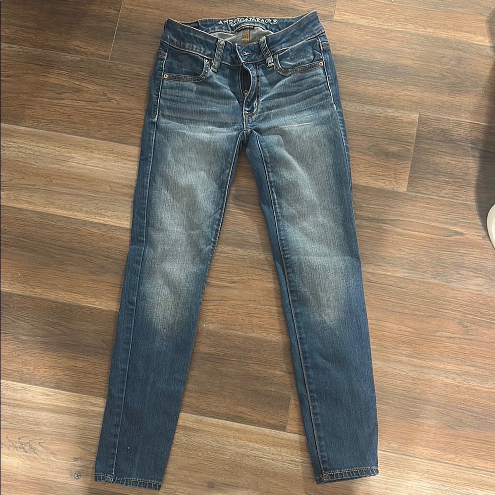 American Eagle Outfitters Blue Skinny Jeans Classic Style